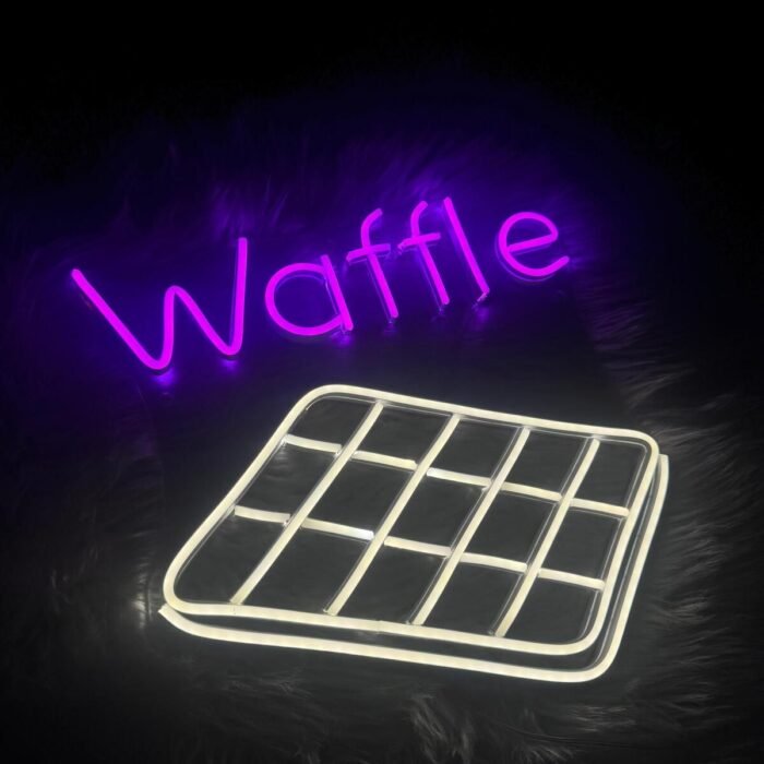 Waffle Neon Led Tabela Dekoratif Aydınlatma
