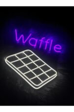 Waffle Neon Led Tabela Dekoratif Aydınlatma - Görsel 2