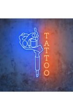 TATTOO NEON TABELA LED NEON AYDINLATMA NEON TABELA 30 X 30 - Görsel 2