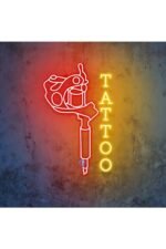 TATTOO NEON TABELA LED NEON AYDINLATMA NEON TABELA 30 X 30 - Görsel 3