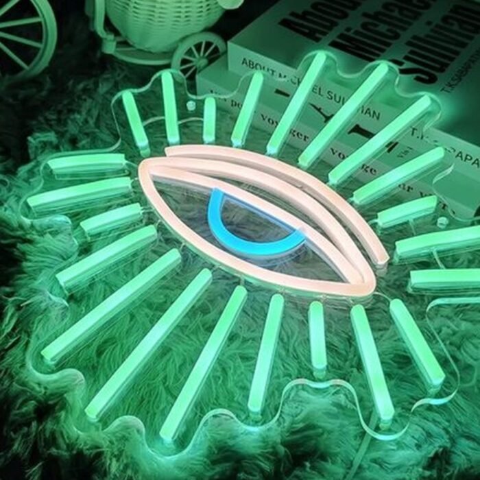 NAZAR GÖZÜ NEON TABELA NEON DUVAR AYDINLATMA MASA AYDINLATMA GECE LAMBASI MERT ELEKTRİK