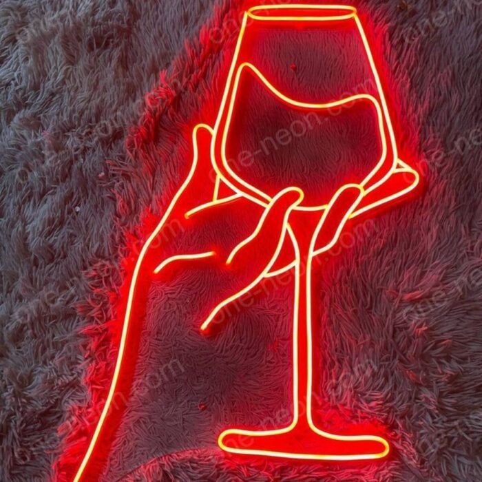 ŞARAP KADEHİ NEON TABELA 30 X 20