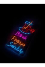 Çay Börek Poğaça Sandviç Dekoratif Duvar Aydınlatması Neon Led Yazı Cafe Restoran Pastane - Görsel 2