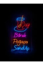 Çay Börek Poğaça Sandviç Dekoratif Duvar Aydınlatması Neon Led Yazı Cafe Restoran Pastane - Görsel 3