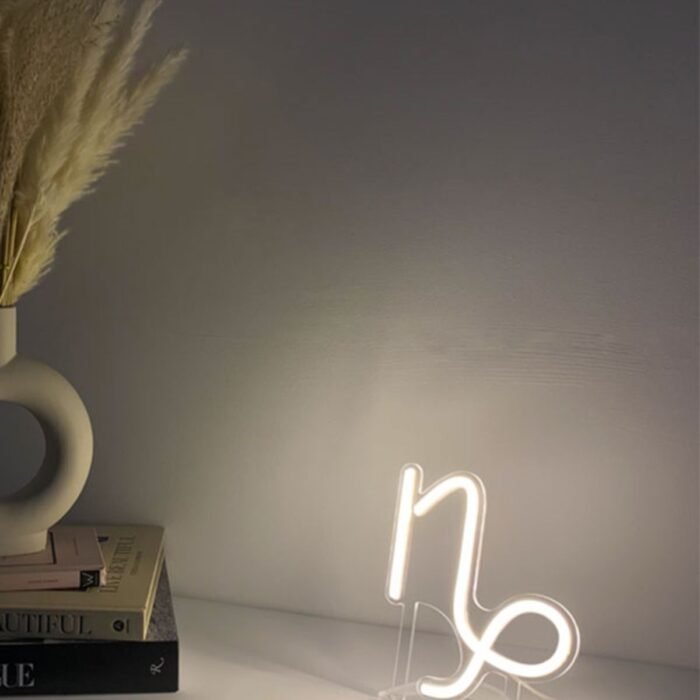 Oğlak Burcu Neon Masaüstü Lamba