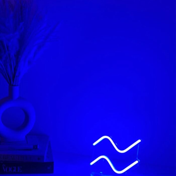 Kova Burcu Neon Masaüstü Lamba