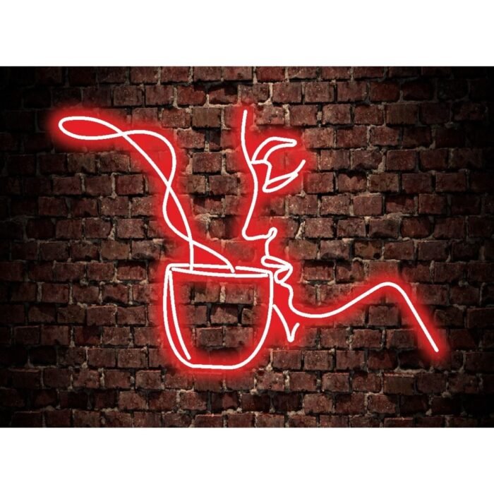 Coffee Woman Neon Led Işıklı Yazı 50*70 cm