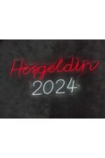Hoşgeldin 2024 Yılbaşı süsü neon led(80x32cm)