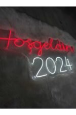 Hoşgeldin 2024 Yılbaşı süsü neon led(80x32cm) - Görsel 2