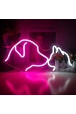Kedi ve Köpek Neon Led Tabela Dekoratif Aydınlatma