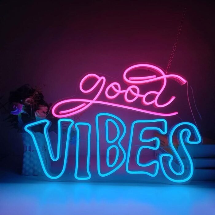 Good Vibes Neon Led Tabela Dekoratif Aydınlatma