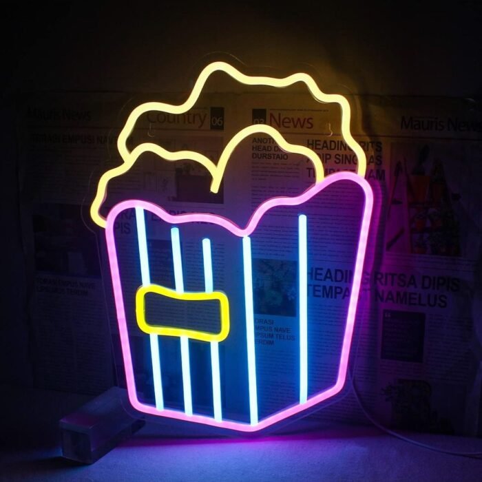 Patlamış Mısır Neon Led Tabela Dekoratif Aydınlatma