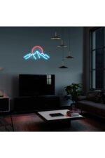 Dağ ve Güneş Neon Led Tabela Dekoratif Aydınlatma - Görsel 2