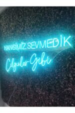 Hangimiz Sevmedik Çılgınlar gibi Müslüm Gürses Neon Led Tabela(80x35cm) - Görsel 2