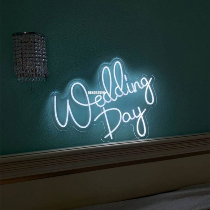 Wedding Day Neon Led Yazı Dekoratif Aydınlatma