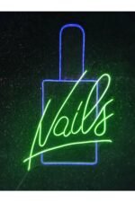 Nail Tırnak Manikür Pedikür Güzellik merkezi neon led tabela dekoaratif (80x40cm)