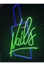 Nail Tırnak Manikür Pedikür Güzellik merkezi neon led tabela dekoaratif (80x40cm) - Görsel 3