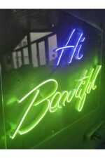 Hi Beatiful Neon Led Dekoratif Duvar Aydınlatması Neon Duvar Yazısı - Görsel 2