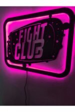Fight Club Led Işıklı Ahşap Tablo - Görsel 3