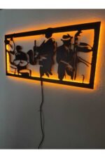 Müzisyenler Dekoratif Led Işıklı Ahşap Tablo - Görsel 3