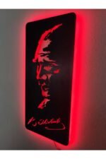 Atatürk Led Işıklı Ahşap Tablo - Görsel 3