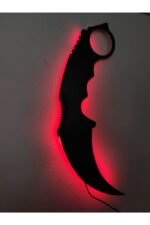 Karambit Led Işıklı Ahşap Tablo - Görsel 2