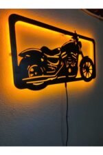 Chopper Motor Led Işıklı Ahşap Tablo - Görsel 3