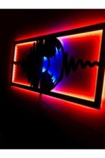Müzik Plak Led Işıklı Ahşap Dekoratif Tablo - Görsel 3