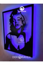 Marilyn Monroe Led Işıklı Ahşap Tablo - Görsel 2