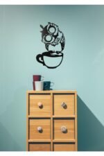 Baykuş - Siyah Mdf Tablo - 55x32 - Görsel 3