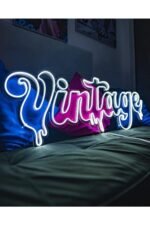Vintage Yazılı Neon Led Tabela Dekoratif Aydınlatma(80x30cm) - Görsel 2
