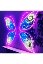 Kelebek Neon Led Tabela Dekor (70x50cm) - Görsel 2
