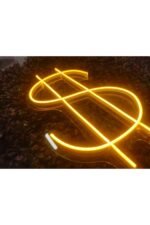 Dolar Logo Işaret Neon Led Tabela Duvar Dekoru(40x30cm) - Görsel 2