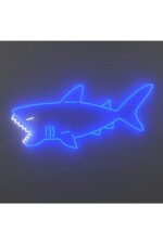 Köpekbalığı Shark Neon Tabela Neon Yazı Dekoratif Aydınlatma Ve Gece Lambası - Görsel 2