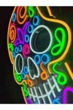 Kurukafa Neon Led Tasarım Kafe Neon Dekoratif Neon Renkli Neon Tabela Iskelet Neon - Görsel 2