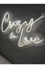 Crazy In Love Neon Tabela Neon Yazı Nişan Organizasyon Dekor - Görsel 2