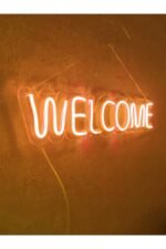 Welcome Neon Led Duvar Dekoru Aydınlatması Neon Led Tabela - Görsel 2