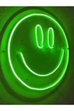 Gülenyüz Neon Emoji Smile Neon Led Dekoratif Duvar Aydınlatması Neon Duvar Yazısı 50x50cm - Görsel 2