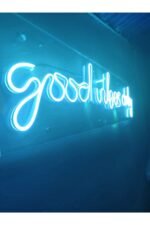 Good Vibes Only Neon Şekiller Işaret Neon Led Dekoratif Duvar Aydınlatması Neon Duvar Yazısı - Görsel 2