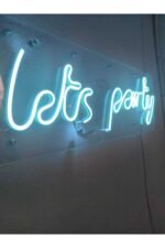 Lets Party Neon Şekiller Işaret Neon Led Dekoratif Duvar Aydınlatması Neon Duvar Yazısı - Görsel 2