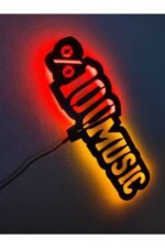 100 Müzik Music Led Işıklı Ahşap Tablo - Görsel 4
