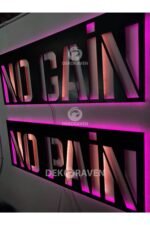 No Pain No Gain Led Işıklı Tablo - Görsel 4