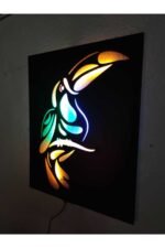 Papağan Led Işıklı Tablo - Görsel 3