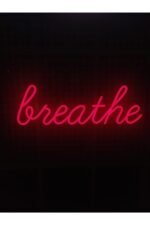 Neon Led Aydınlatma Breathe Gece Lambası Parti Süsü Işıklı Duvar Dekor - Görsel 3