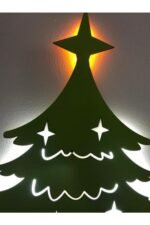 Yıl Başı Ağacı-çam Ağacı Yeşil Mdf Led Işıklı - Görsel 3