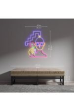 Kadın & Çiçek Neon Tabela Neon Yazı Dekoratif Aydınlatma Ve Gece Lambası - Görsel 3