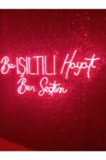Bu Işıltılı Hayatı Ben Seçtim Yazılı Neon Led Aydınlatma Tabela Güzellik Merkezi Dekorasyon(80x40cm) - Görsel 3