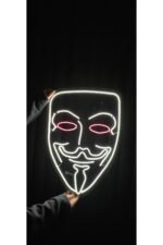 V For Vendetta Anymouos Neon Led Tabela - Görsel 3