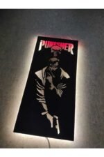 Punisher Led Işıklı Ahşap Tablo - Görsel 3