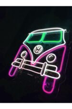 Woswos Bettle T2 Minibüs Neon Led Tabela Dekorasyon(50x50cm) - Görsel 3